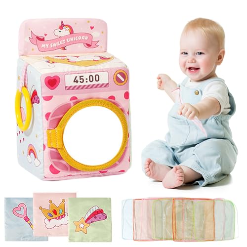 LURNODY Sensorik Montessori Spielzeug Mit Spiegel,Tissue Box Toy Montessori 6-12 Monate Sensorik Spielzeug,Sensorisches Spielzeug für Feinmotorik und Sinnesentwicklung für Jungen Mädchen Geschenke von LURNODY