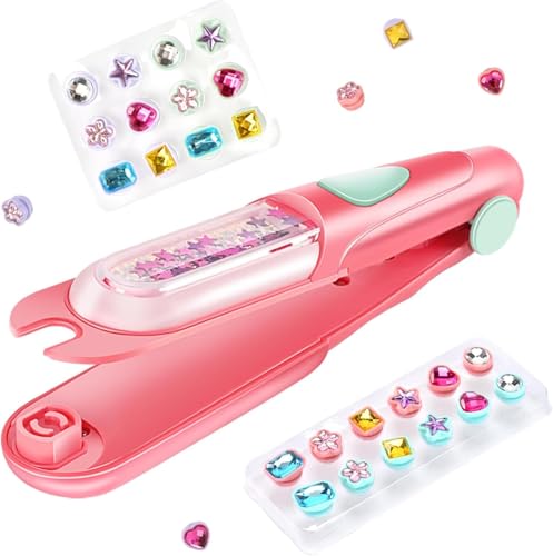 Hair Bedazzler Kit,Glitzersteine Haare Maschine Haarflechtmaschine Mädchen Diamond Hair Machine,Hair Gemstone Styler,Glitter Edelstein Haarschmuck Mädchen Spielzeug,Geschenk für Mädchen 5 -12 Jahr von LUSAPYT