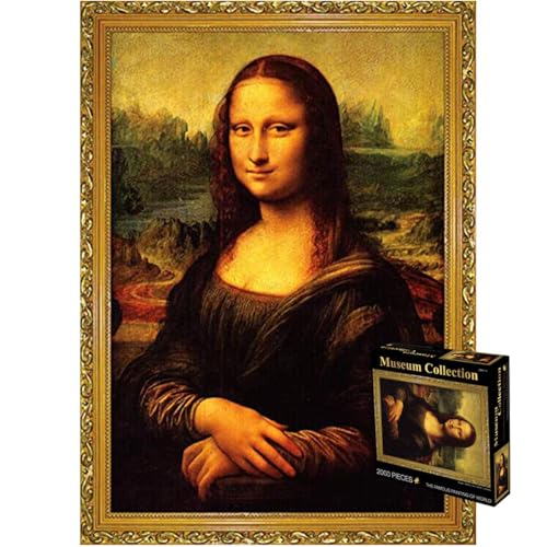 LUUFAN 2000 Teile Puzzle, großes Puzzlespiel, Kunstwerk für Erwachsene und Teenager – Mona Lisa (39,4 x 27,6 Zoll) von LUUFAN