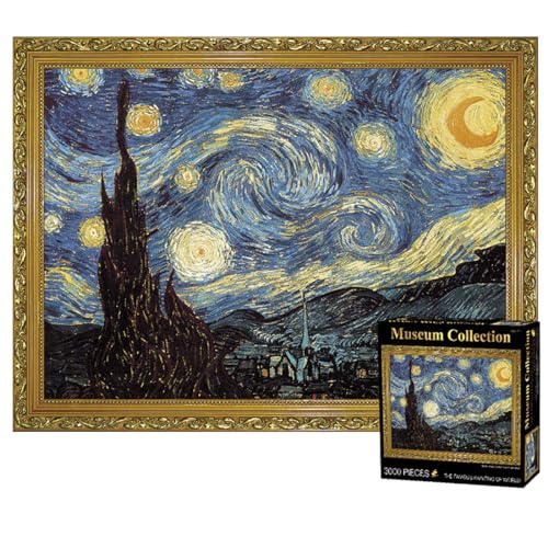 Puzzle 3000 Teile für Erwachsene, schwierige Herausforderungen, Lernspielzeug, Familienspaßspiele zum Entspannen und Gestalten, 45,27 x 32,28 Zoll (Sternennacht) von LUUFAN