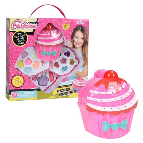 17 Pcs Kinder Make Up Sets Für Mädchen, Waschbar Schminke Kinder Make Up Set, Geburtstag, Cake Appearance, Geburtstags Mädchen von 4 bis 12 Jahren (A) von LUVDECO