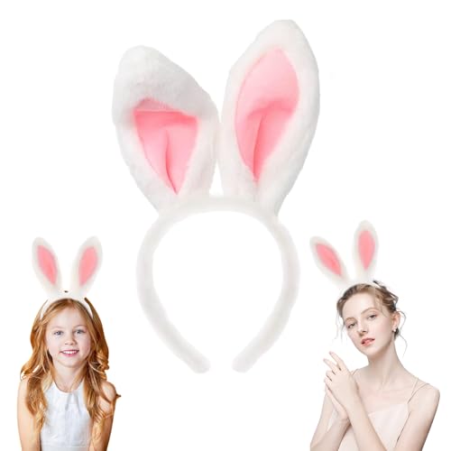 LUYANFX Hasenohren Haarreif Ostern, Osterhasen Ohren, Hasenohren Kostüm Zubehör, Hasen Haarreif Kinder Niedliches Plüsch Bunny Ears Fasching Cosplay Geschenk für Frau, Mutter, Tochter von LUYANFX