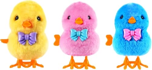 LUYANFX Aufziehspielzeug Huhn Ostern, Springen Huhn Spielzeug, Aaufziehtiere Spielzeug Ostern, Aufziehspielzeug Kinder, Osterkorb Füllstoffe, Ostern Spielzeug Geschenk für Junge und Mädchen (3 Stück) von LUYANFX