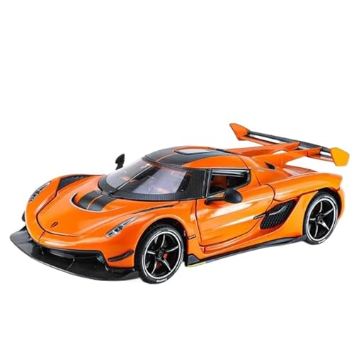 Druckguss-Auto im Maßstab 1:24 für Koenigsegg Jesko Attack Alloy Rennwagen Modell Metall Sportwagen Modell mit Sound und Licht Sammlermodell Fahrzeug (Farbe: A) von LUgez