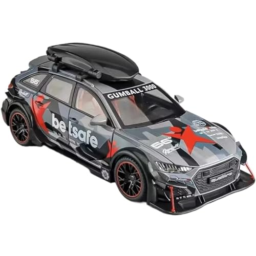 Maßstab Druckguss-Auto 1/24 für Audi RS6 Avant Station Wagon Track Legierung Rennwagen Modell Metallauto Modell mit Sound und Licht Sammlermodell Fahrzeug (Farbe: B) von LUgez