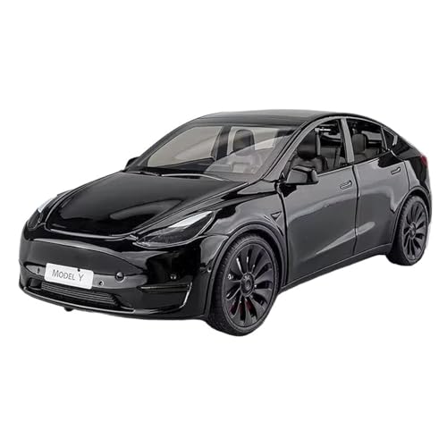 Maßstab Druckguss-Auto 1:24 für Tesla Model 3 Modell Y Legierung Auto Modell Druckguss Metall Auto Modell mit Sound und Licht Sammlermodell Fahrzeug (Farbe: B) von LUgez