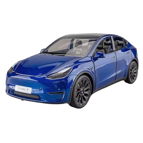 Maßstab Druckguss-Auto 1:24 für Tesla Model 3 Modell Y Legierung Auto Modell Druckguss Metall Auto Modell mit Sound und Licht Sammlermodell Fahrzeug (Farbe: C) von LUgez