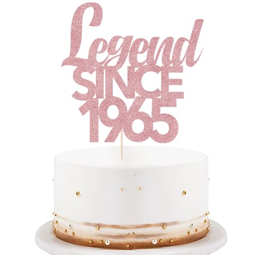 Awesome since 1994 Cake Topper 30th Birthday Happy Birthday Cake Topper Men and Women Cheer 30 Years Old Handmade Black Glitter Cake Decoration (Legend since Rose Gold, 1965) von LVEUD