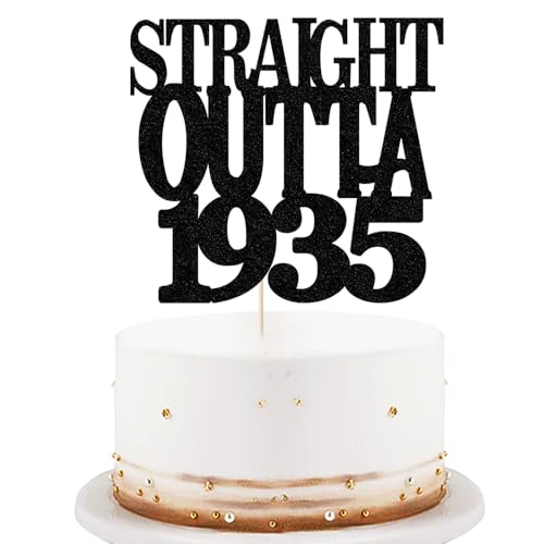 Black Flash Straight Outta 1955 Cake Topper Happy 70th Birthday Cake Topper Cheer 70th Cake Topper 70 and Fabulous Cake Decoration 70th Birthday/Wedding Party (Straight Outta Black, 1935) von LVEUD