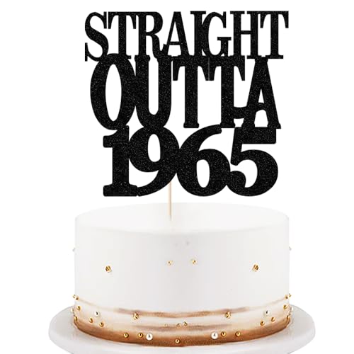 Black Flash Straight Outta 1955 Cake Topper Happy 70th Birthday Cake Topper Cheer 70th Cake Topper 70 and Fabulous Cake Decoration 70th Birthday/Wedding Party (Straight Outta Black, 1965) von LVEUD