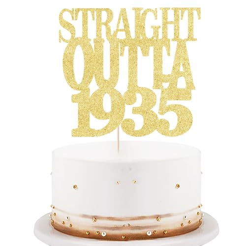 Black Flash Straight Outta 1955 Cake Topper Happy 70th Birthday Cake Topper Cheer 70th Cake Topper 70 and Fabulous Cake Decoration 70th Birthday/Wedding Party (Straight Outta Gold, 1935) von LVEUD