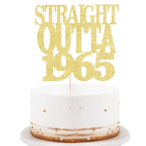 Black Flash Straight Outta 1955 Cake Topper Happy 70th Birthday Cake Topper Cheer 70th Cake Topper 70 and Fabulous Cake Decoration 70th Birthday/Wedding Party (Straight Outta Gold, 1965) von LVEUD