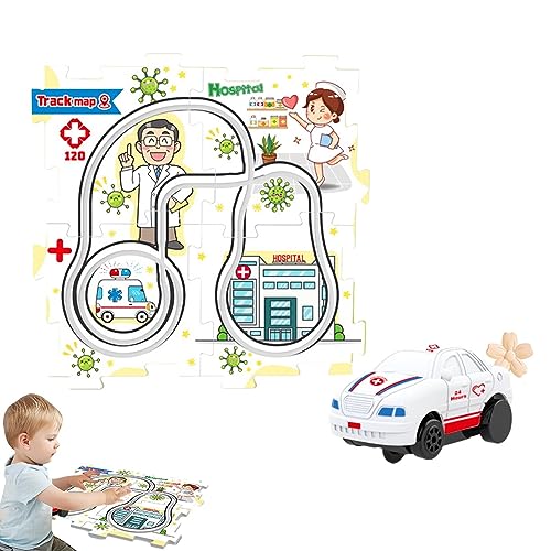 Spielzeugautobahn | Interaktive und lehrreiche Rennstrecke - -Kinderspielzeug für Weihnachten, Geburtstag, Geschenk für Jungen und Mädchen, für Vorschulkinder, Jungen und Mädchen ab 18 Lvtfco von LVTFCO