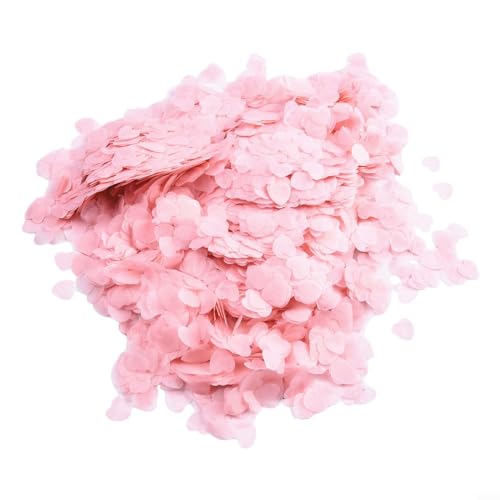 Konfetti-Tischpapier, mehrfarbig, 10000 Stück, herzförmig, biologisch abbaubar, für Hochzeit, Muttertag, Junggesellinnenabschied (Rosa) von LVYXON