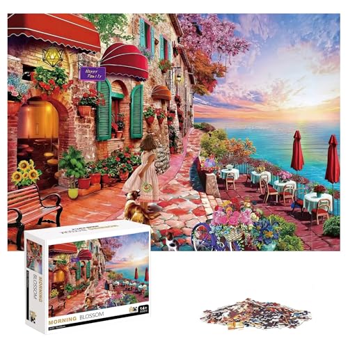 Puzzle 1000 Pieces,Puzzle Erwachsene, Helle und farbenfrohe Puzzles, Indoor-Puzzle-Kreativspiel zur Entspannung von Erwachsenen und Erziehung von Kindern oder als Geschenk (Das Mädchen in der Blume) von LWDERZO