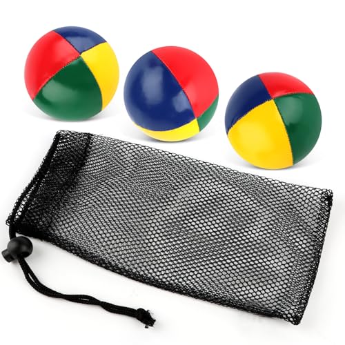 LWMTT Jonglierbälle 3er Set Juggling Balls 63mm Jonglierbälle Kinder Leicht zu Greifen, mit wasserdichte Beschichtung Freizeitsport Jonglierbälle für Kinder & Anfänger und Profis von LWMTT