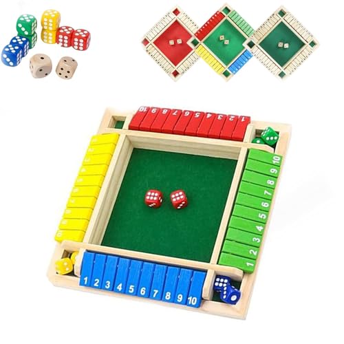 LXCJZY Quantifyn Game,Game Dice Board,Parent-Child Funny Interaction Family Games,The Box Board Toy,Wooden Box Dice Board Game for Home Party (Colorful) von LXCJZY