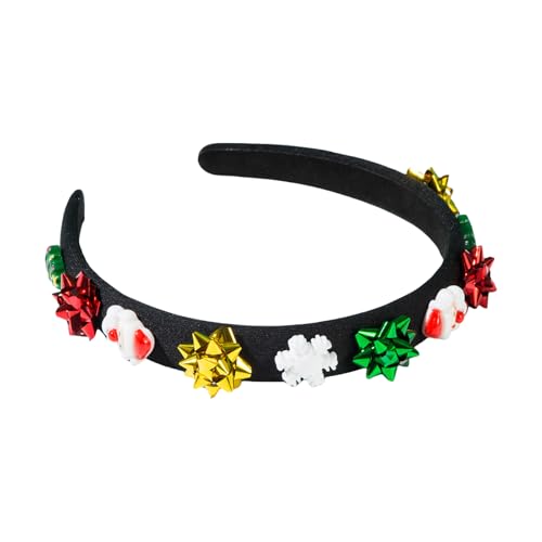 LXJLXD Blingbling Haarreif mit Blume, Weihnachts-Kopfbedeckung, Weihnachtsfeier, Foto-Requisiten, Weihnachtsfeier, Kopfbedeckung, Cosplay-Zubehör (Weihnachtsmann) von LXJLXD