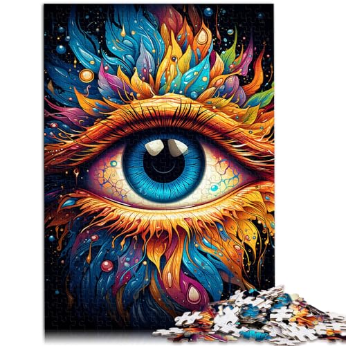 1000-teiliges Puzzle, Augen ausmalen, für Erwachsene und Kinder ab 12 Jahren, Holzpuzzle, Stressabbau-Spielzeug, Größe: 50 x 75 cm von LXQING