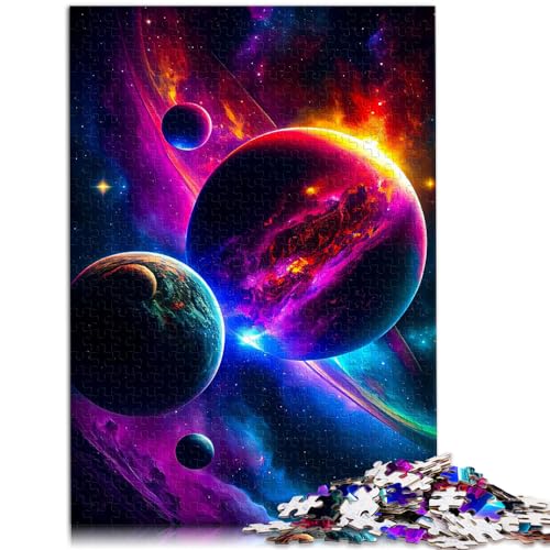 1000-teiliges Puzzle, Galaxionf, geeignet für Erwachsene und Jugendliche ab 12 Jahren, Holzpuzzlespiel für die ganze Familie, Größe: 50 x 75 cm von LXQING