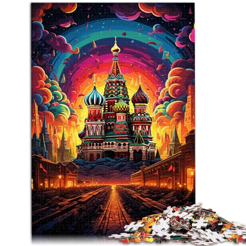 1000-teiliges Puzzle, Rotes Quadrat Russlands, Holzpuzzle für Erwachsene und Familien, tolle Geschenke für Weihnachten, Größe: 50 x 75 cm von LXQING