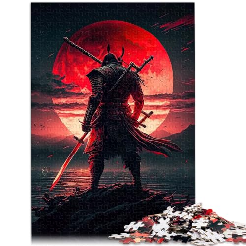 1000-teiliges Puzzle, Samurai, geeignet für Erwachsene und Kinder ab 12 Jahren, Holzpuzzle, anspruchsvolles Spielpuzzle, Größe: 50 x 75 cm von LXQING