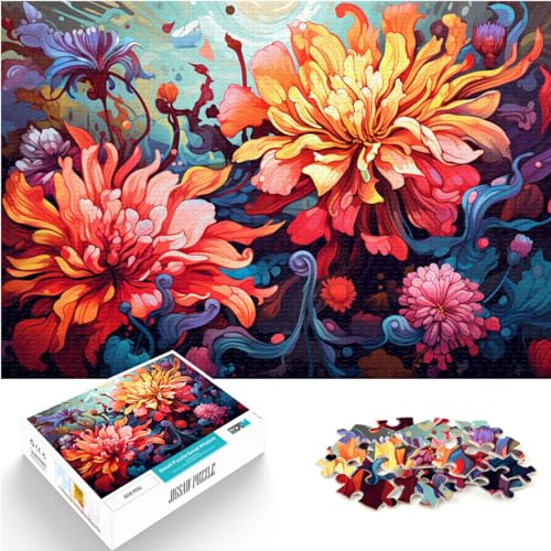 1000-teiliges Puzzle, Schöne Bunte Blumen, Puzzles für 12-Jährige, Holzpuzzles für Erwachsene, Puzzlespiel, Größe: 50 x 75 cm von LXQING