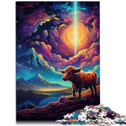 1000-teiliges Puzzle, Symphony Cow, für Erwachsene und Kinder ab 12 Jahren, Holzpuzzle, tolles Geschenk für Erwachsene, Größe: 50 x 75 cm von LXQING