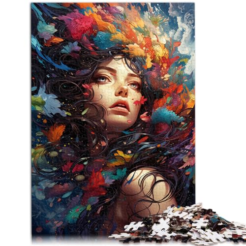 1000-teiliges Puzzle, Unterwassergöttin, farbenfroh, psychedelisch, Puzzles für 12-Jährige, Holzpuzzles für Erwachsene, Familiendekoration, Größe: 50 x 75 cm von LXQING