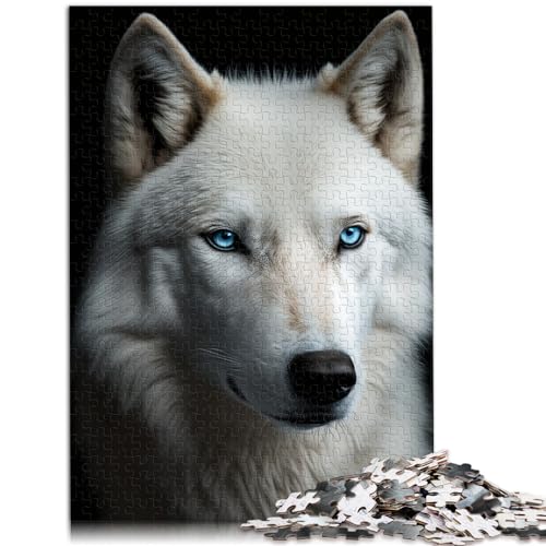 1000-teiliges Puzzle, Wolf, für Erwachsene, Geschenke für Erwachsene, Holzpuzzles für Erwachsene, tolles Geschenk für Erwachsene, Größe: 50 x 75 cm von LXQING