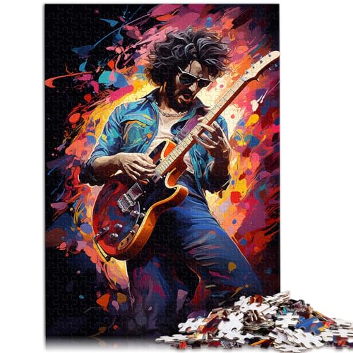 1000-teiliges Puzzle, farbenfrohe Psychedelia der Pop-Art-Musik, für Erwachsene und Kinder ab 12 Jahren, Holzpuzzle, tolles Geschenk für Erwachsene, Größe: 50 x 75 cm von LXQING