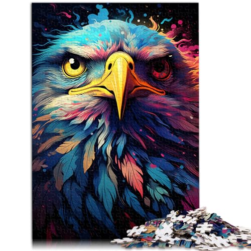 1000-teiliges Puzzle, farbenfrohe Psychedelia des kosmischen Adlers, Puzzles für 12-Jährige, Holzpuzzles, tolle Geschenke für Weihnachten, Größe: 50 x 75 cm von LXQING