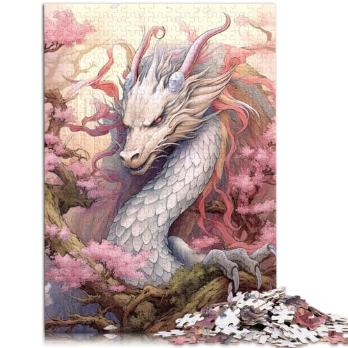 1000-teiliges Puzzle, japanische Drachenkirsche, für Erwachsene und Kinder ab 12 Jahren, Holzpuzzle für Erwachsene, Denksportaufgabe, Größe: 50 x 75 cm von LXQING