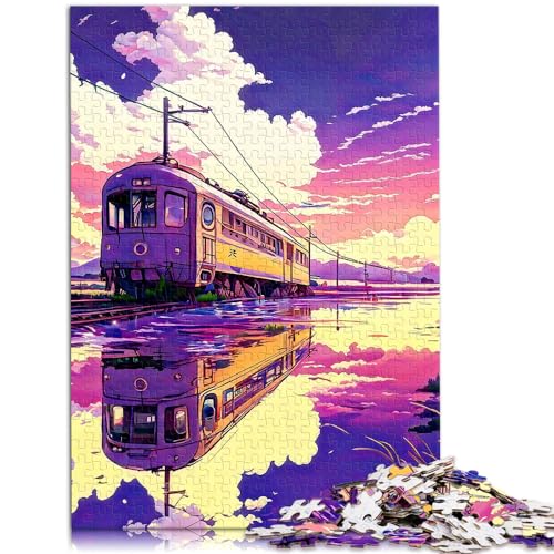 1000-teiliges Puzzle, japanischer Stil, für Erwachsene und Kinder, Holzpuzzle, Denkspiel, Größe: 50 x 75 cm von LXQING