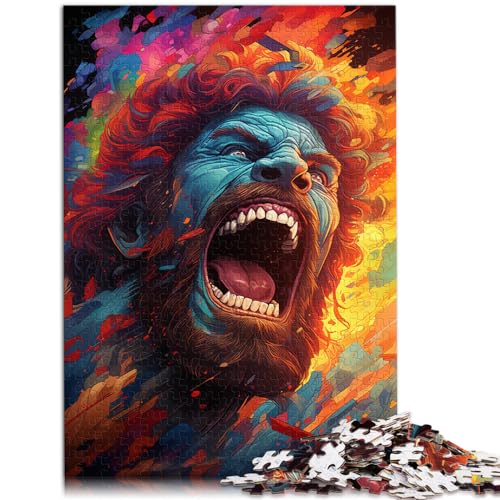 1000-teiliges Puzzle, psychedelische, farbenfrohe Helden, für Erwachsene und Kinder ab 12 Jahren, Holzpuzzle, Denkspiel, Größe: 50 x 75 cm von LXQING