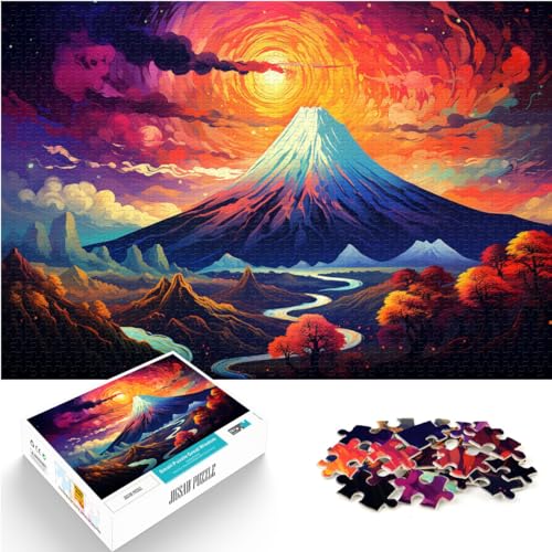 1000-teiliges Puzzle für Erwachsene, Fantasie-Berg Fuji in Asien, Puzzles für 12-Jährige, Holzpuzzles, tolles Geschenk für Erwachsene, Größe: 50 x 75 cm von LXQING