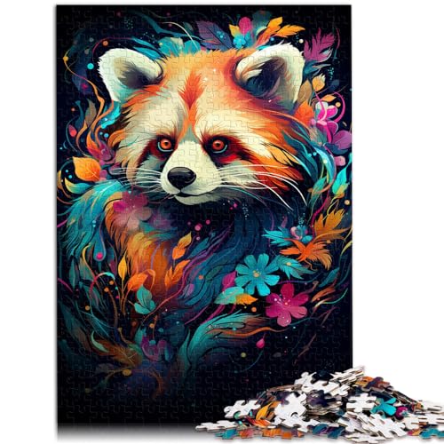 1000-teiliges Puzzle für Erwachsene, Roter Panda zum Ausmalen, für Erwachsene und Kinder ab 12 Jahren, Holzpuzzle, tolles Geschenk für Erwachsene, Größe: 50 x 75 cm von LXQING