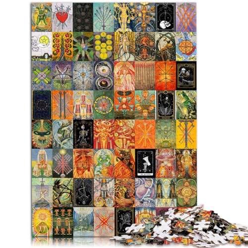 1000-teiliges Puzzle für Erwachsene, Tarot-Kunst, Puzzles für 12-Jährige, Holzpuzzles, tolles Geschenk für Erwachsene, Größe: 50 x 75 cm von LXQING