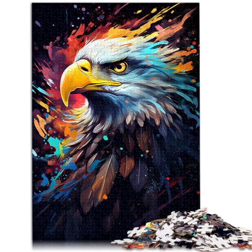 1000-teiliges Puzzle für Erwachsene und Kinder, Adler zum Ausmalen, für Erwachsene und Kinder ab 12 Jahren, Holzpuzzle, Familienspiele, Größe: 50 x 75 cm von LXQING