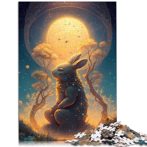 300-teiliges Puzzle, Kaninchen-Illusion, für Erwachsene und Kinder ab 12 Jahren, Holzpuzzle, schwierig und anspruchsvoll, Größe: 26 x 38 cm von LXQING