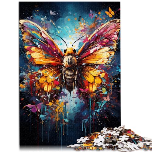 300-teiliges Puzzle, Schmetterling zum Ausmalen, für Erwachsene und Familien, Holzpuzzle, anspruchsvolles Spiel, Größe: 26 x 38 cm von LXQING