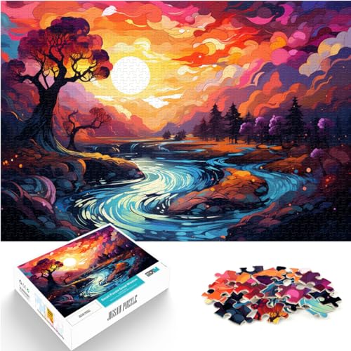300-teiliges Puzzle für Erwachsene und Kinder, wunderschöne farbenfrohe Landschaft, für Erwachsene und Kinder ab 12 Jahren, Holzpuzzle, tolles Geschenk für Erwachsene, Größe: 26 x 38 cm von LXQING