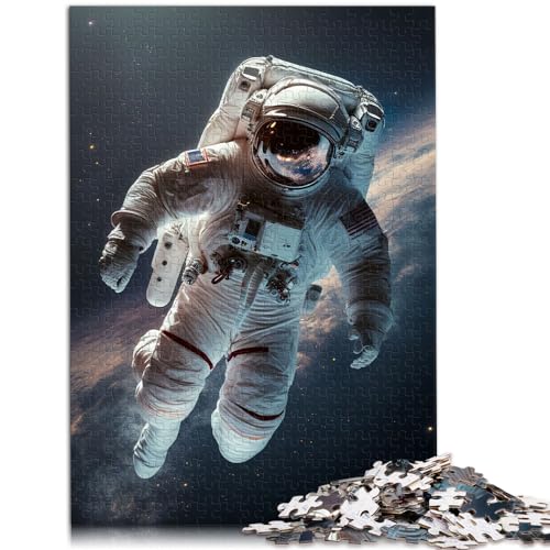 Puzzle 1000 Teile für Erwachsene, Der Astronaut, für Erwachsene und Kinder ab 12 Jahren, Holzpuzzle, anspruchsvolles Spielgeschenk, Größe: 50 x 75 cm von LXQING