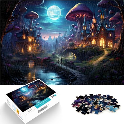 Puzzle 1000 Teile für Erwachsene, Hanamura, farbenfrohes psychedelisches Puzzle, für Erwachsene und Kinder, Holzpuzzle, Puzzlespiel, Größe: 50 x 75 cm von LXQING