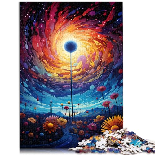 Puzzle 300 Teile, Bunte Blumenlandschaft, für Kinder ab 12 Jahren, Holzpuzzle, Geschenkspielzeug, Größe: 26 x 38 cm von LXQING