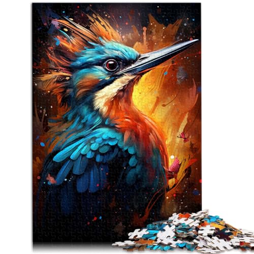 Puzzle 300 Teile für Erwachsene, Bunte Zeichnung eines Spechts, für Erwachsene und Kinder ab 12 Jahren, Holzpuzzle, lustiges Geschenk, Größe: 26 x 38 cm von LXQING