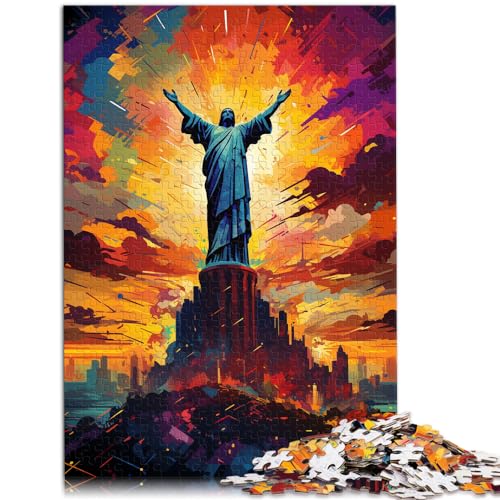 Puzzle 300 Teile für Erwachsene, Die Psychedelia von Christus dem Erlöser, für Erwachsene und Kinder ab 12 Jahren, Holzpuzzle, Unterhaltung, Größe: 26 x 38 cm von LXQING