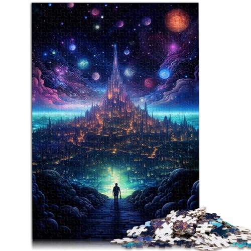 Puzzle 300 Teile für Erwachsene, bunter Astronaut, für Erwachsene und Kinder ab 12 Jahren, Holzpuzzle, lustige Puzzlespiele, Größe: 26 x 38 cm von LXQING