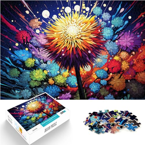 Puzzle 500 Teile, farbenfrohe Kunst, für Erwachsene und Kinder ab 12 Jahren, Holzpuzzle, tolle Geschenke und Spielzeuge, Größe: 38 x 52 cm von LXQING