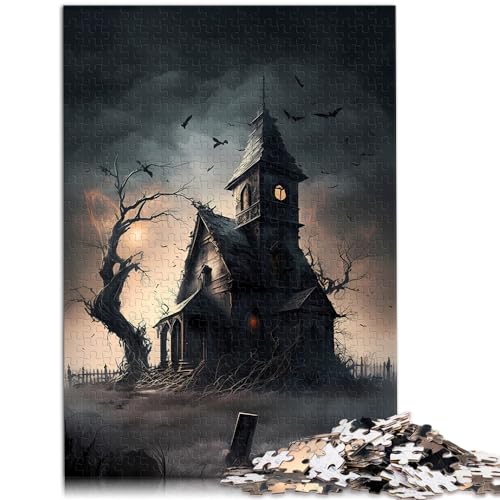 Puzzle 500 Teile für Erwachsene, Horrorkunst, für Erwachsene und Kinder ab 12 Jahren, Holzpuzzle für Erwachsene, Geschenkideen, Größe: 38 x 52 cm von LXQING